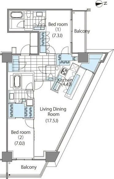 Comforia Shinjuku East Side Tower - Floor Plan - ["Diagram", "Plan", "Schematic"]