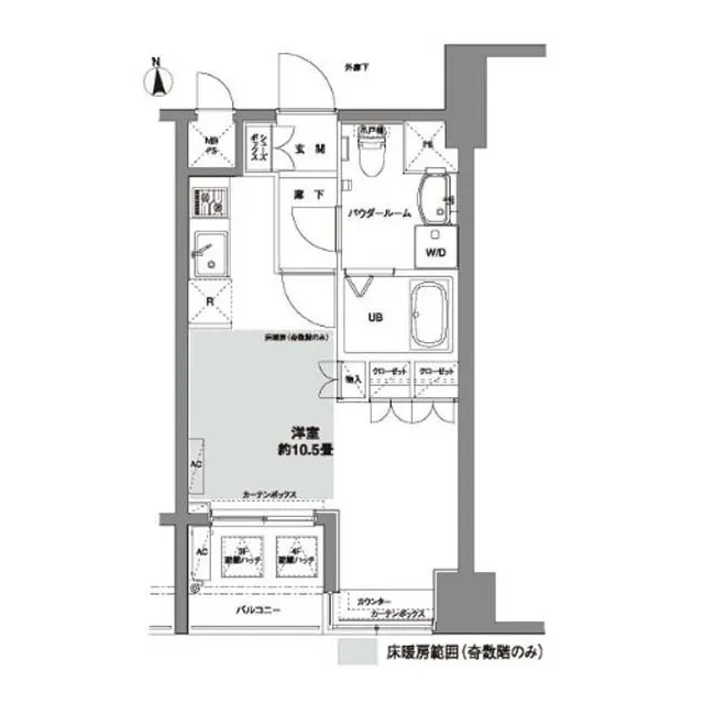 Comforia Shiba Park - Floor Plan - ["Rectangle", "Font", "Parallel"]