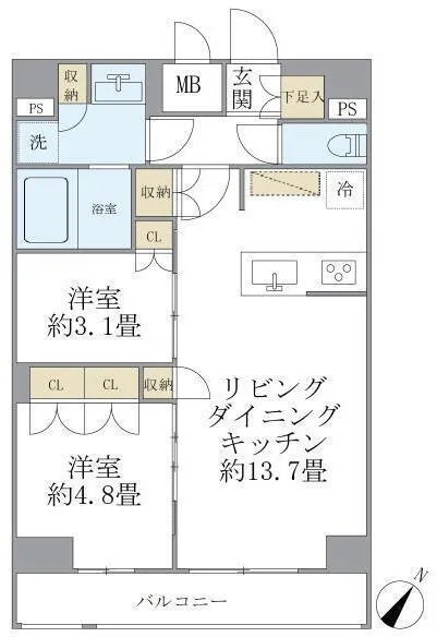 Geoent Komagome - Floor Plan - ["White", "Diagram", "Plan"]