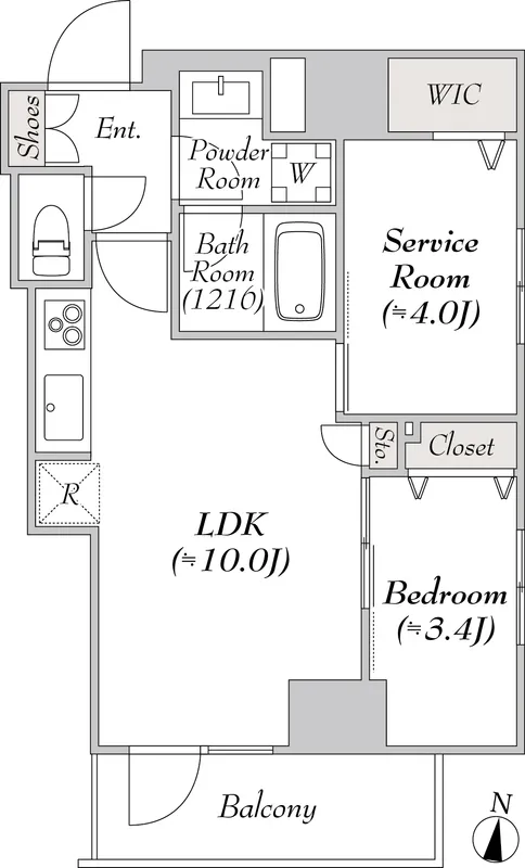 Milia Residence Ryogoku II - Floor Plan - []