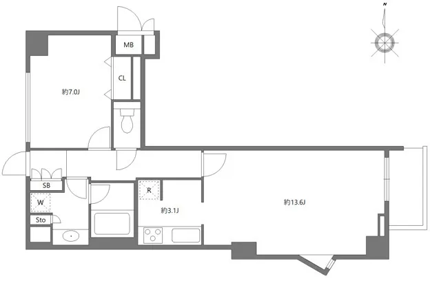 MG Meguro Station - Floor Plan - ["Diagram", "Floor plan", "Wood flooring"]