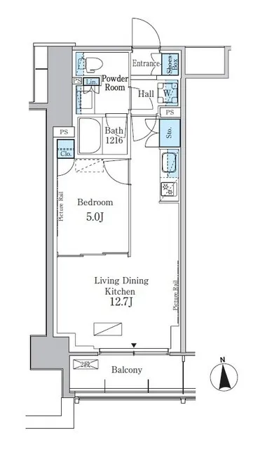 Park Axis Shinjuku Hyakunincho - Floor Plan - ["Rectangle", "Schematic", "Font"]
