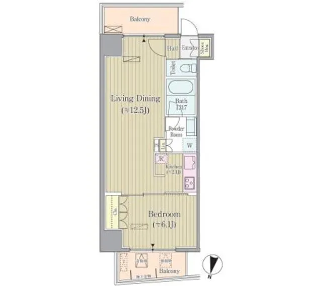 Linden Court Ichigaya - Floor Plan - ["Rectangle", "Parallel", "Font"]