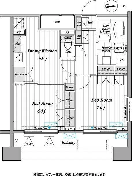 RESIDIA Kinshicho II - Floor Plan - ["White", "Diagram", "Plan"]