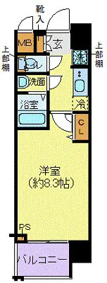 Cresia Shibaura - Floor Plan - ["Apartment"]