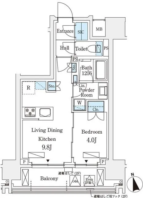 Season Flats Asakusa 6-Chome - Floor Plan - ["Diagram", "Plan", "Floor plan"]