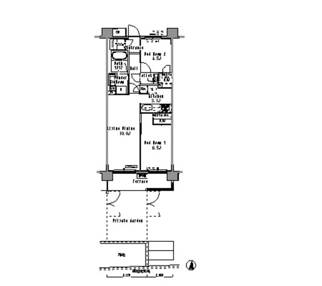 Park Axis Takinogawa - Floor Plan - ["Rectangle", "Slope", "Parallel"]