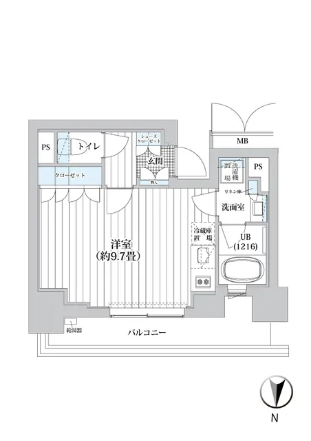 Lions Forsia Kiyosumi Shirakawa - Floor Plan - ["Rectangle", "Schematic", "Slope"]