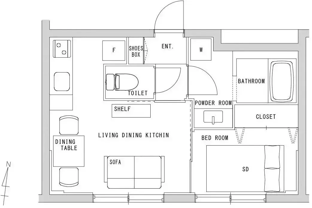 Hmlet Shinjuku Wakamatsucho - Floor Plan - []