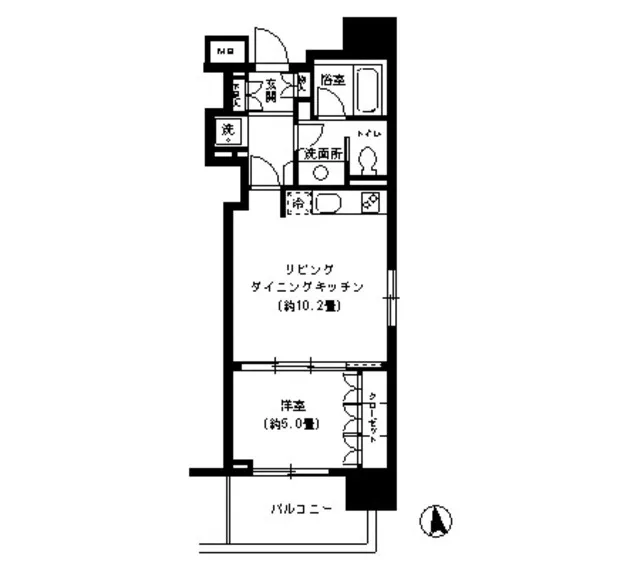 KDX Residence Shibakoen - Floor Plan - ["Rectangle", "Parallel", "Font"]