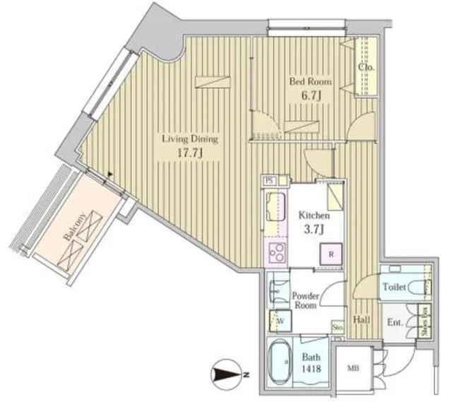 Momento Shiodome - Floor Plan - ["Floor plan", "Plan", "Diagram"]