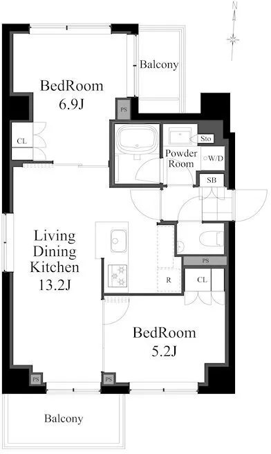 KOMABA WEST - Floor Plan - ["White", "Floor plan", "Plan"]