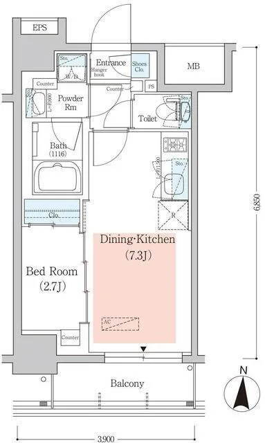 Urbanex Kikukawa III - Floor Plan - []