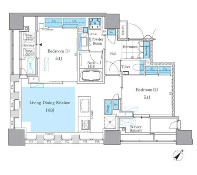 Park Axis Tsukishima Mature Style - Floor Plan - ["Floor plan", "Plan", "Architecture"]