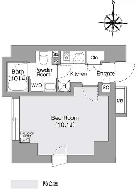 Comforia Liv Morishita MUTIO - Floor Plan - ["White", "Floor plan", "Diagram"]
