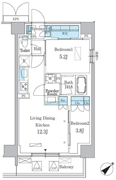 Park Axis Shinagawa Minamioi Park Front - Floor Plan - ["Diagram", "Plan", "Floor plan"]