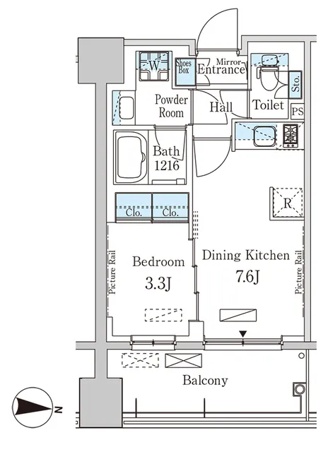 Park Axis Kagurazaka / Waseda-Dori - Floor Plan - ["Rectangle", "Font", "Schematic"]