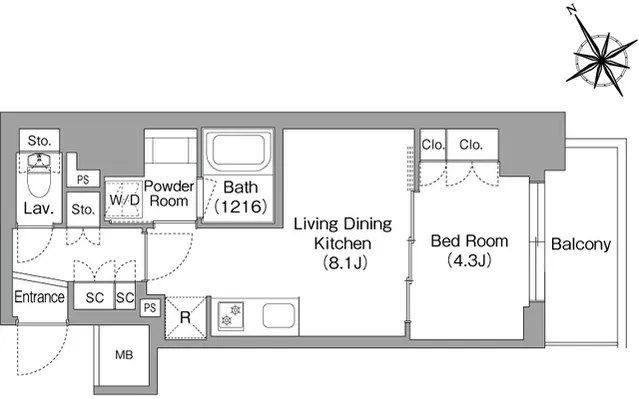 Baus Flats Kuramae - Floor Plan - ["Diagram"]