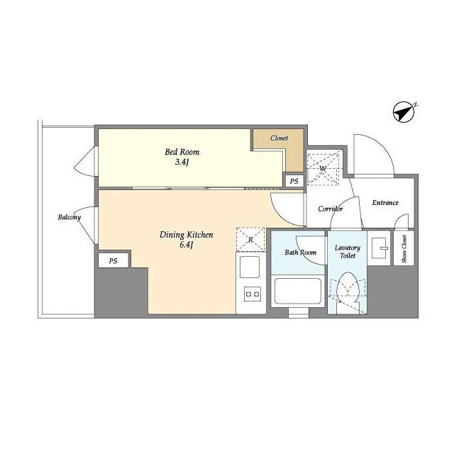 Geoent Monzen Nakacho - Floor Plan - ["Rectangle", "Parallel", "Font"]