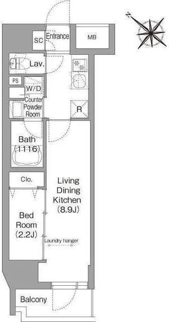 Comforia Liv Kayabacho - Floor Plan - []