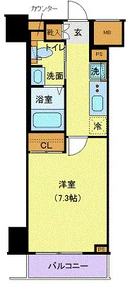 Genovia Meguro Minami Green Vale - Floor Plan - ["Apartment", "Tile Flooring", "Geraniums"]
