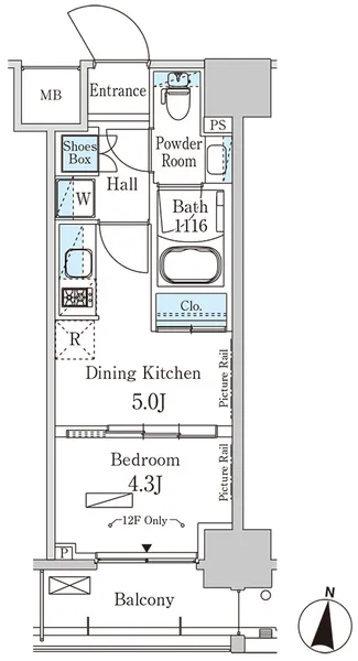 Park Axis Morishita - Floor Plan - []