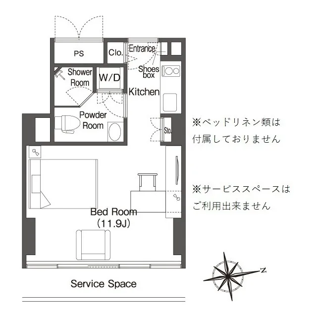 Frontier Residence The Tower Shinagawa - Floor Plan - ["Rectangle", "Font", "Line"]