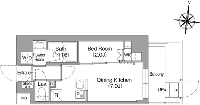Comforia Liv Osaki - Floor Plan - ["White", "Diagram", "Technical drawing"]