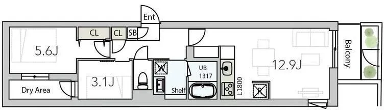 GranDuo Nishi-Ogikubo 2 - Floor Plan - []