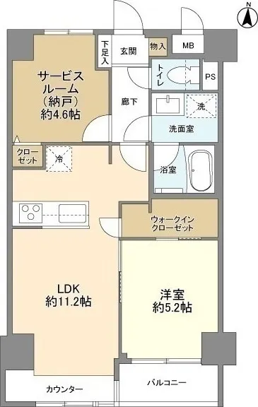 View Heights In Front Of Itabashi Ward Office - Floor Plan - ["Tile Flooring", "Floor plan"]