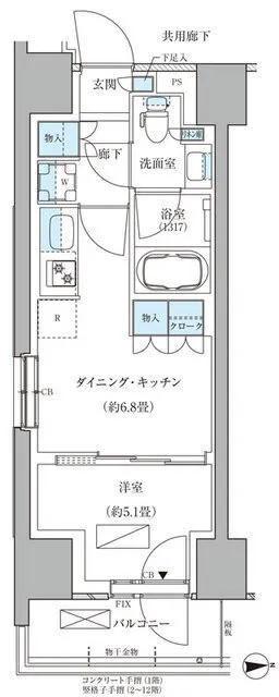 Park Axis Shinagawa Tennozu Isle - Floor Plan - []