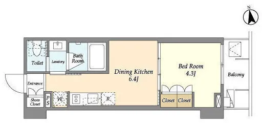 Geoent Asakusa Kaminarimon - Floor Plan - ["Rectangle", "Parallel", "Font"]