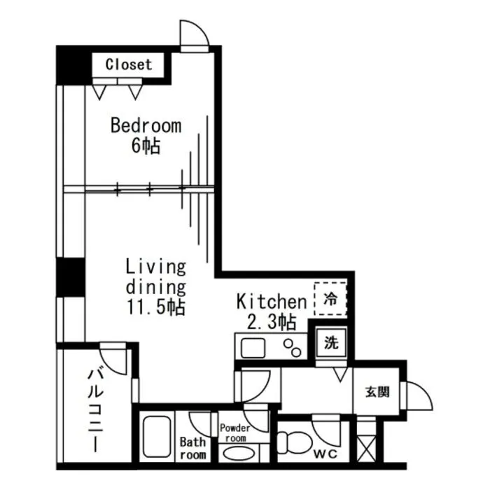 Residia Tower Azabujuban - Floor Plan - ["Rectangle", "Font", "Schematic"]