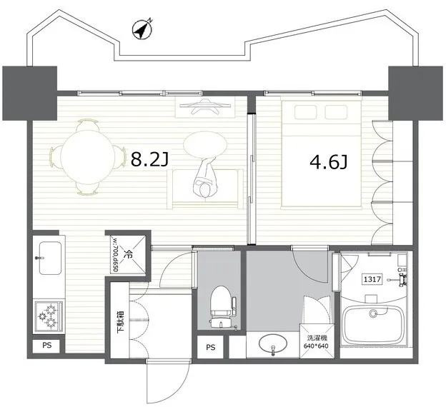 LaSante Gotanda - Floor Plan - ["Plan", "Floor plan"]
