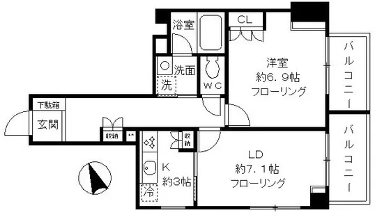 Fine Crest Kamimeguro - Floor Plan - []