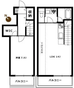 El Stanza Nakano Arai - Floor Plan - ["Apartment", "Door", "Stairs"]