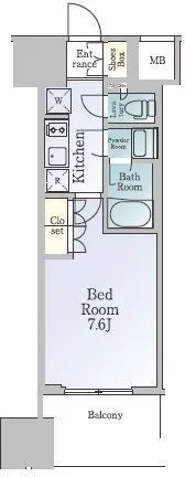 Le Fon Blanche Shinagawa Minamioi - Floor Plan - ["Rectangle", "Parallel", "Font"]