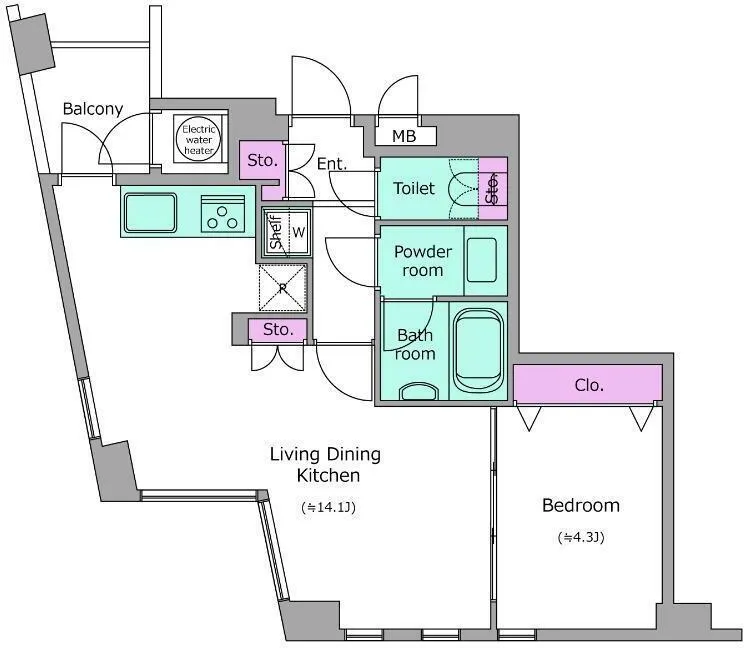 Residia Tower Nogizaka - Floor Plan - ["Diagram", "Plan"]
