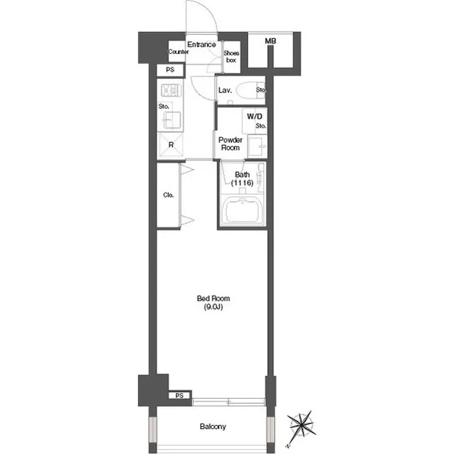 Dimus Meguro Gyoninzaka - Floor Plan - ["Floor plan", "Parallel", "Drawing"]