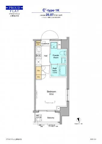 Proud Flat Ueno Matsugaya - Floor Plan - []