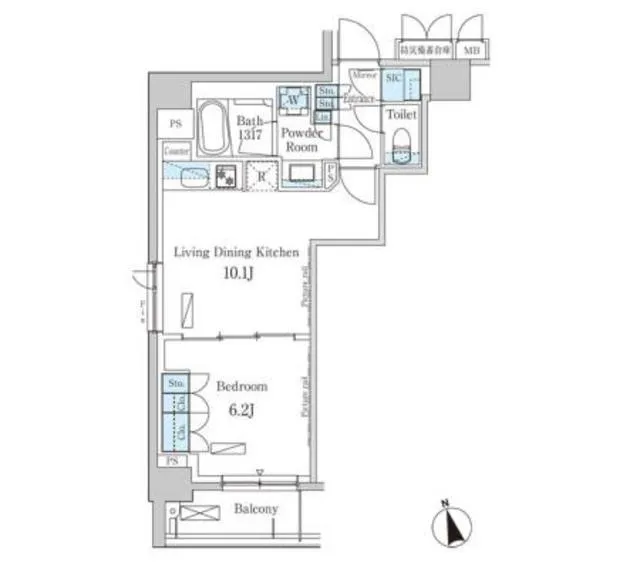 Park Axis Nihonbashi Kabutocho - Floor Plan - ["Floor plan", "Diagram", "Text"]