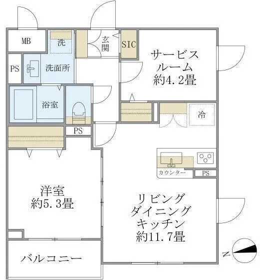 La Perla Sakurashinmachi - Floor Plan - ["White", "Diagram", "Floor plan"]