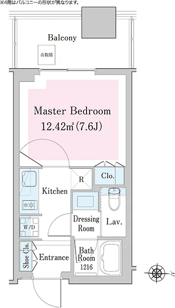 Nakano Station Residence - Floor Plan - ["White", "Floor plan"]