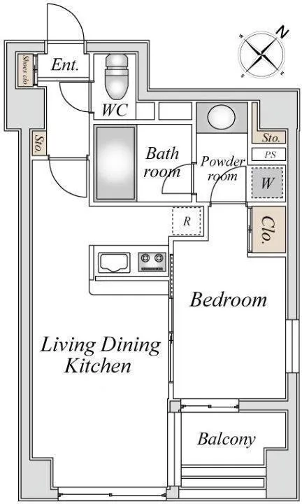 Central Crib Roppongi I - Floor Plan - ["White", "Diagram", "Plan"]