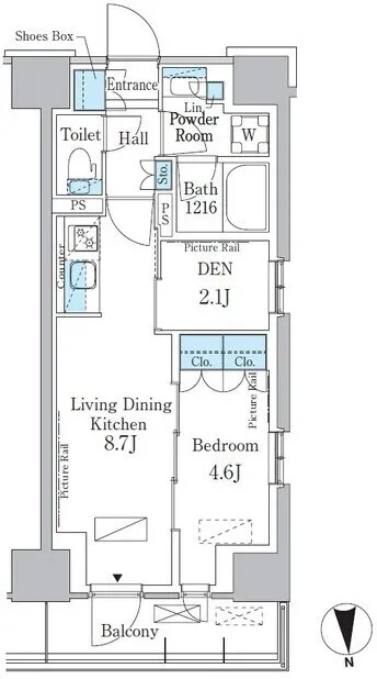Park Axis Shinjuku Hyakunincho - Floor Plan - ["Plan", "Floor plan", "Diagram"]