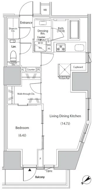 The Park Habio Ichigaya East - Floor Plan - ["White", "Diagram", "Plan"]
