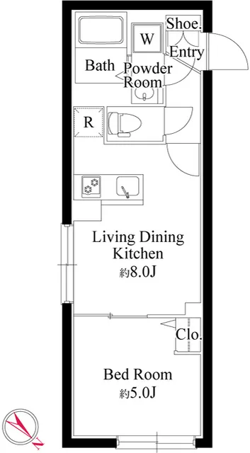 El Faro Waseda - Floor Plan - ["White"]