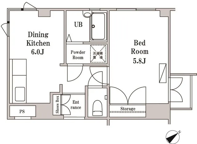 Asahi Izumi Mansion - Floor Plan - ["White", "Diagram", "Plan"]