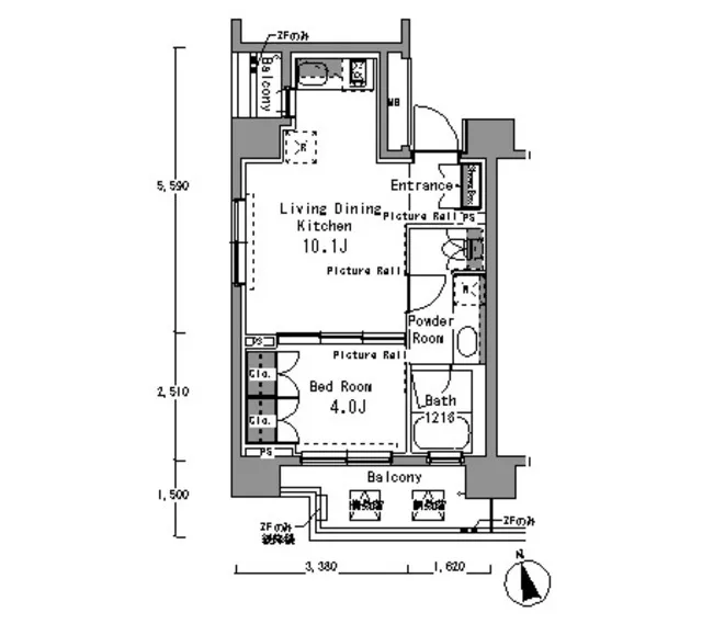 Park Axis Shibuya Sakuragaoka West - Floor Plan - ["Floor plan", "Plan", "Diagram"]