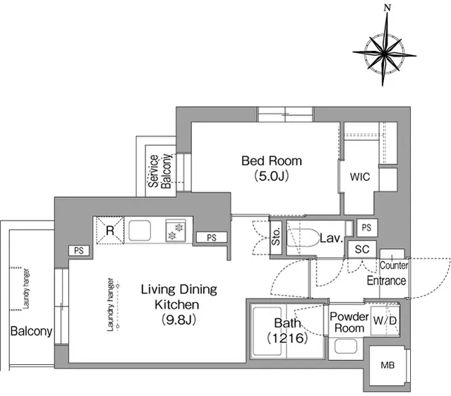 Wellis Urban Sumiyoshi East - Floor Plan - ["White", "Diagram", "Plan"]